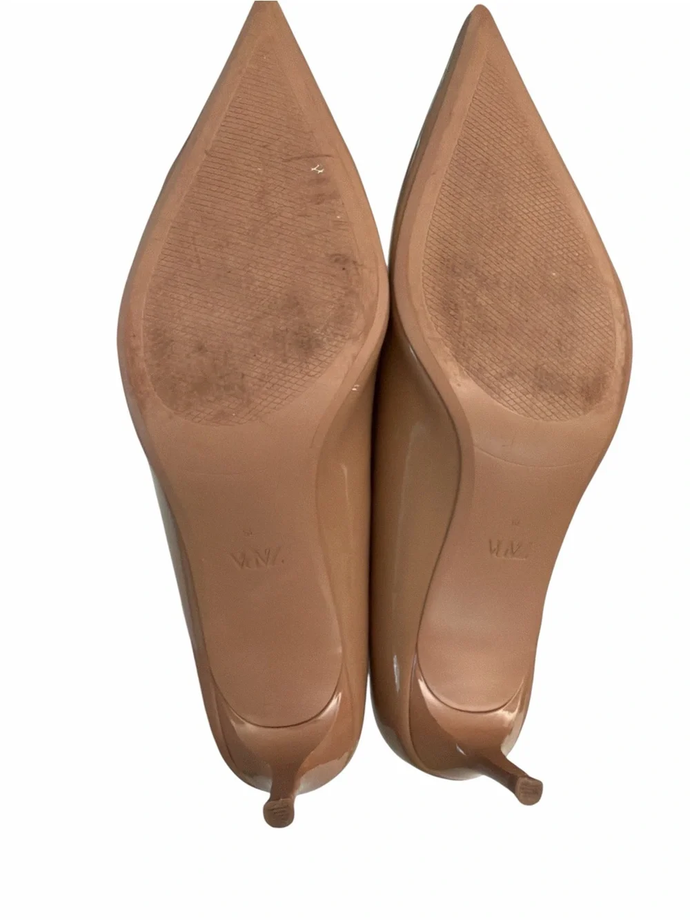 Nude Patent Kitten Heel Pumps - Women's ZARA